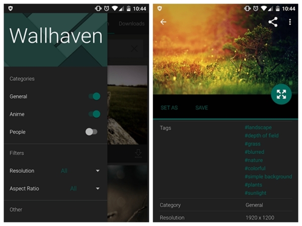 Wallhaven app