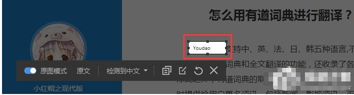  使用有道词典软件截屏翻译的简单操作