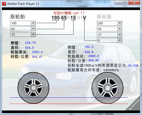 轮胎计算器