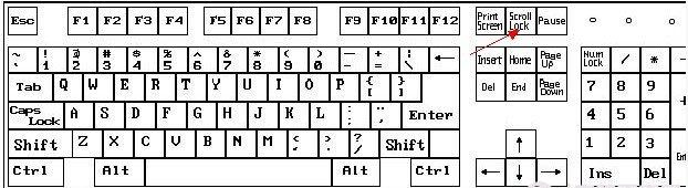 scroll lock键在哪，有什么作用？