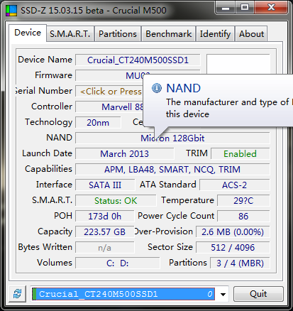 SSD-Z固态硬盘检测工具