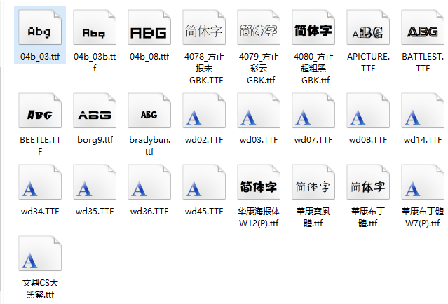 photoshop字体