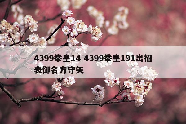 4399拳皇14 4399拳皇191出招表御名方守矢