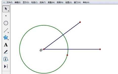 几何画板使用尺规作图法构造角平分线的操作步骤