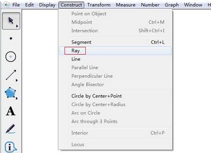 几何画板绘制射线的图文方法