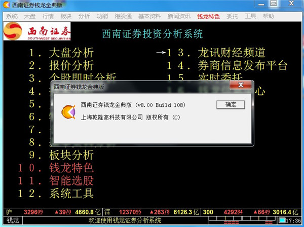 西南证券网上行情钱龙金典版 V8.00官方版