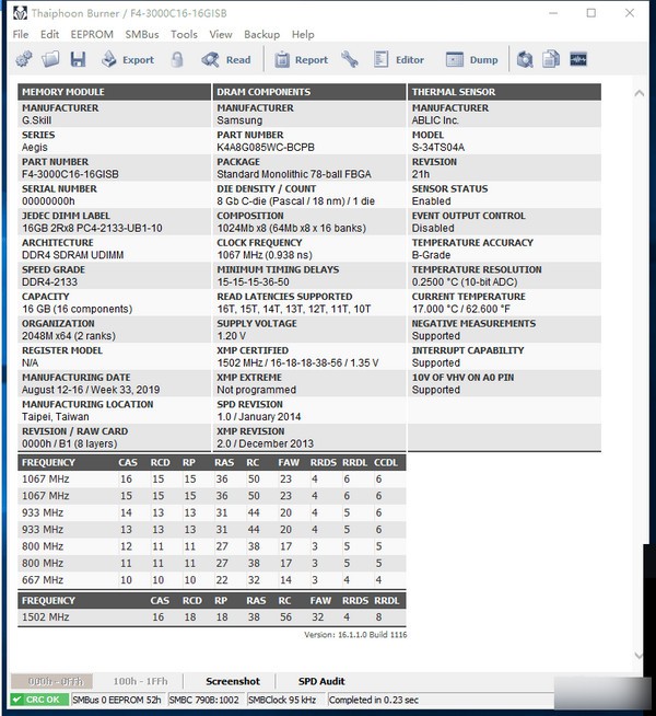 台风内存颗粒检测软件(ThaiphoonBurner)v16.1.1.0最新版