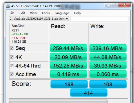 AS SSD Benchmark(固态硬盘检测工具)