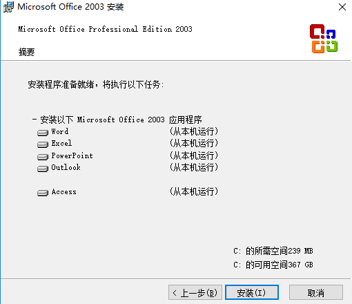 Office2003  三合一精简版