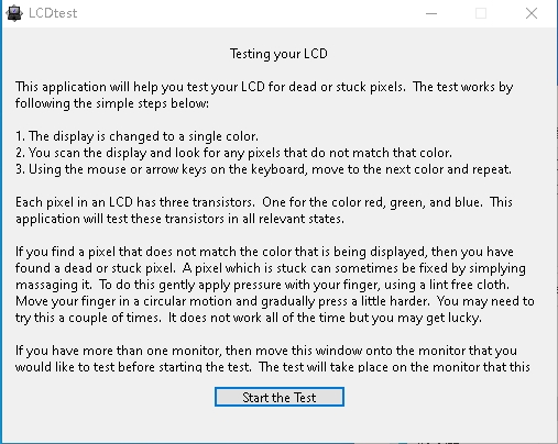 LCDTest(液晶显示器坏点检测)