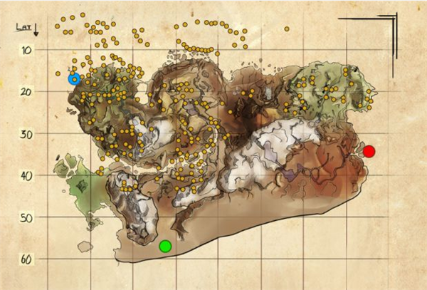 方舟生存进化仙境地图 方舟生存进化仙境资源分布图
